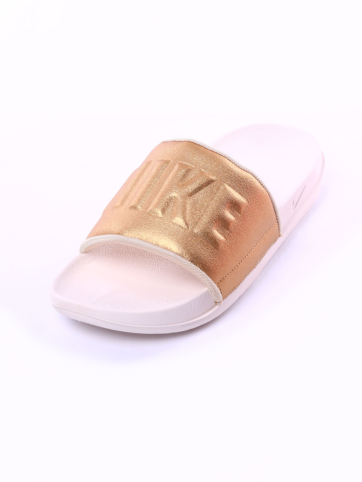 nike benassi slides womens rose gold