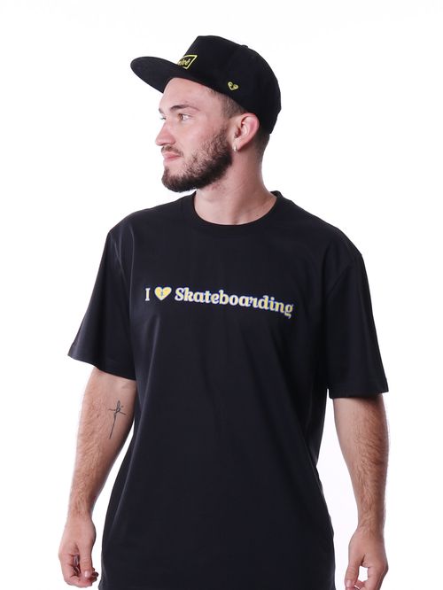 Camiseta privê i love skateboarding