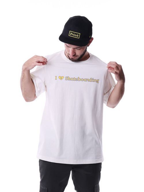 Camiseta privê i love skateboarding