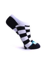 Meia-sapatilha-lapela-checkerboard-Preto-branco