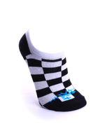 Meia-sapatilha-lapela-checkerboard-Preto-branco