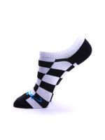 Meia-sapatilha-lapela-checkerboard-Preto-branco