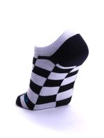Meia-sapatilha-lapela-checkerboard-Preto-branco