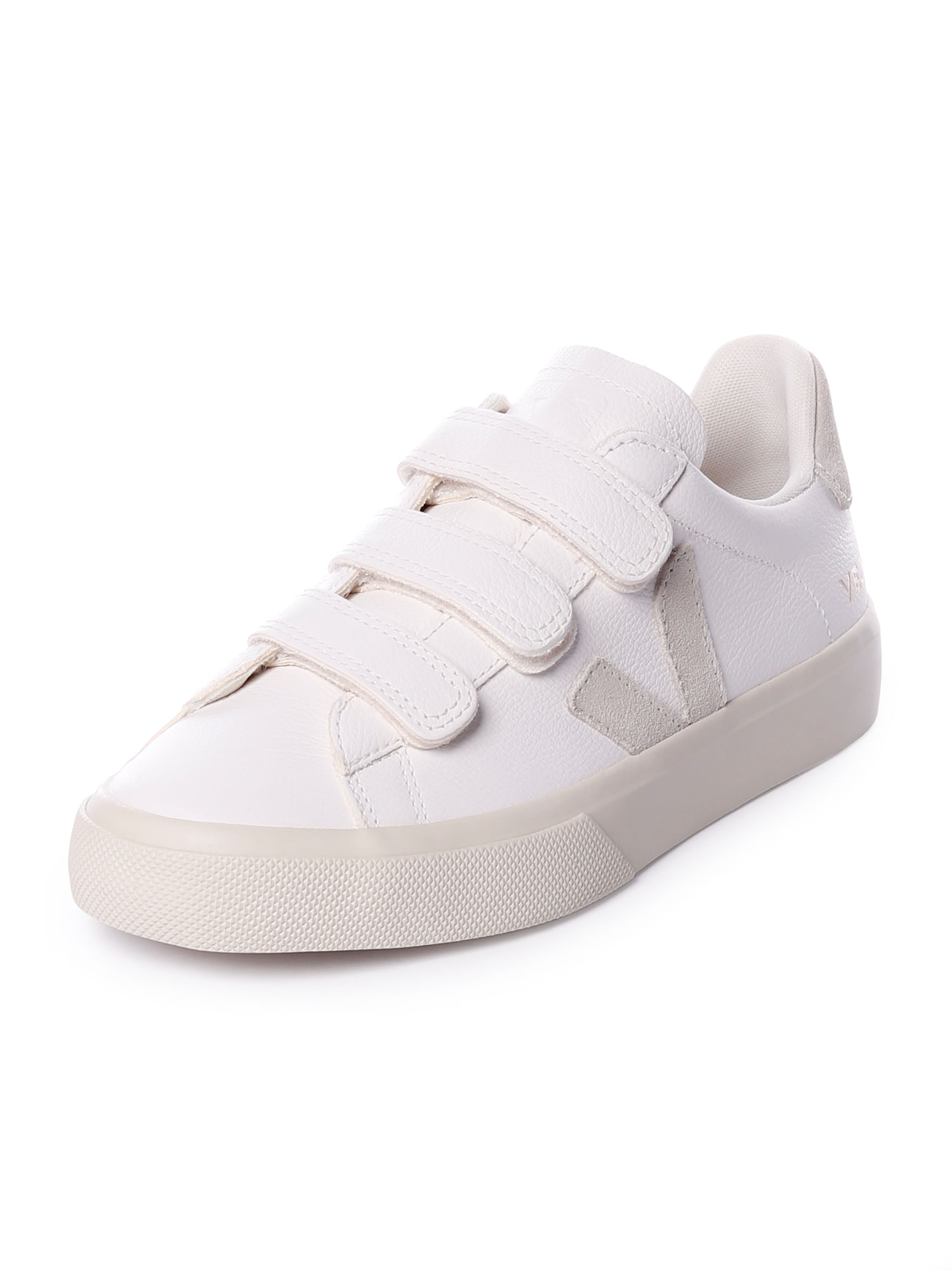 Tênis veja recife logo chromefree leather white natural Uma das