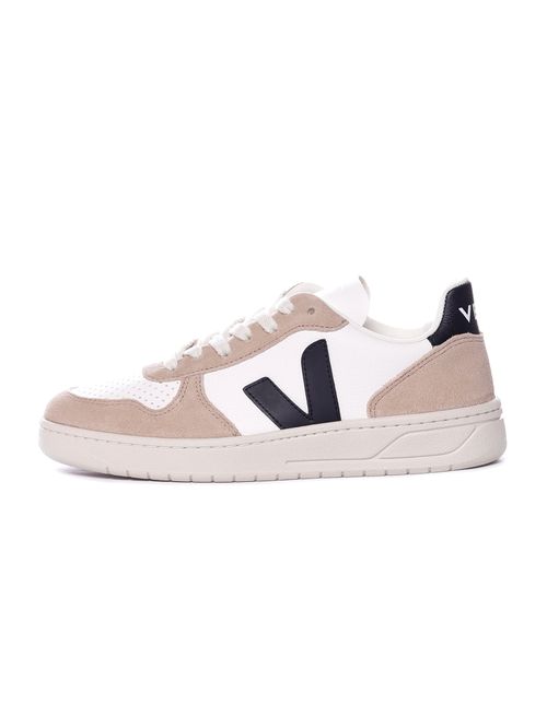 Tênis veja v-10 chromefree leather white black sahara