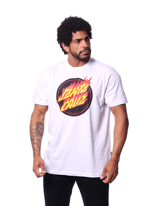 Camiseta santa cruz flaming dot front