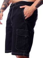 Bermuda-ous-baggy-cargo-Preto