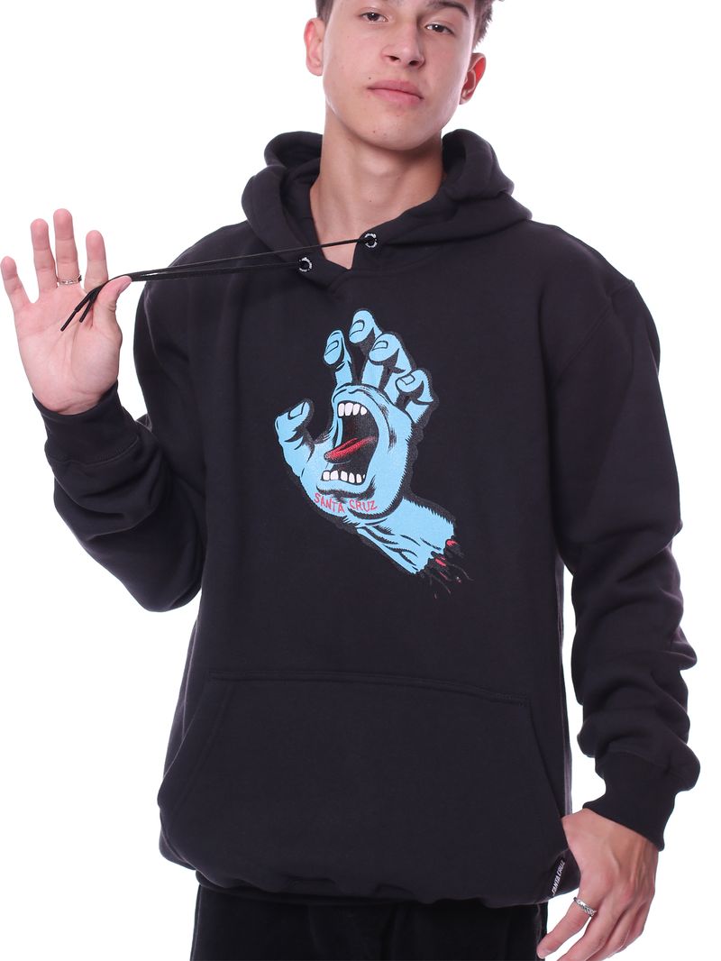 Moletom-santa-cruz-screaming-hand-Preto