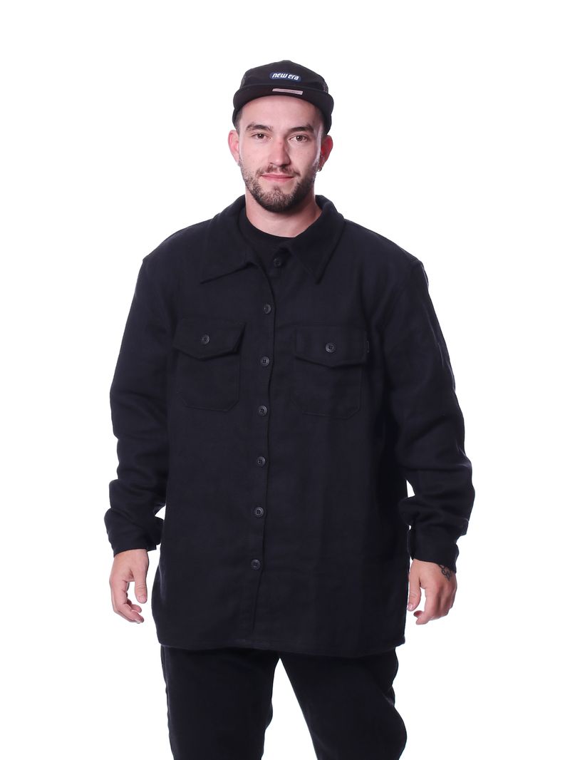 Camisa-bali-hai-flanelada-lisa-Preto