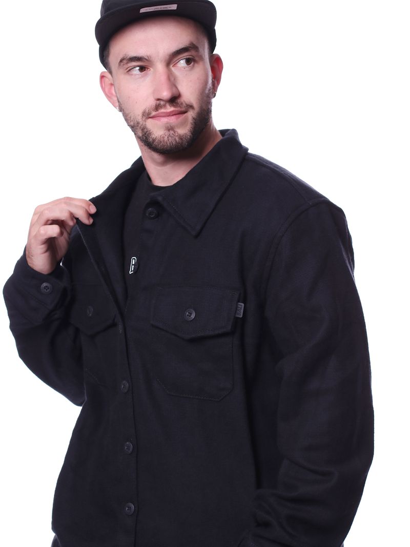Camisa-bali-hai-flanelada-lisa-Preto