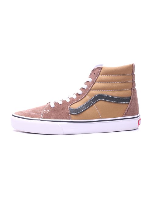 Tênis vans sk8-hi suede pop canvas brown multi