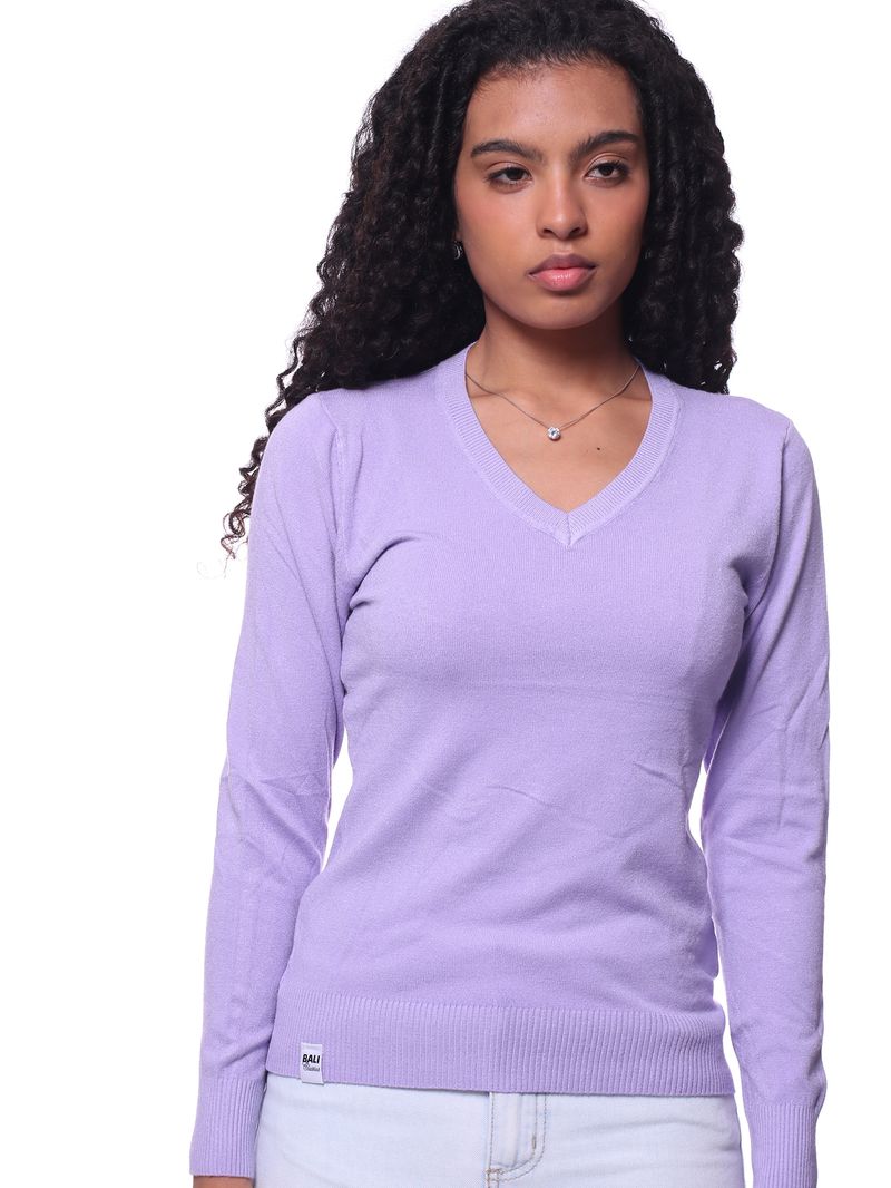 Sueter-feminino-bali-hai-gola-v-Lilas