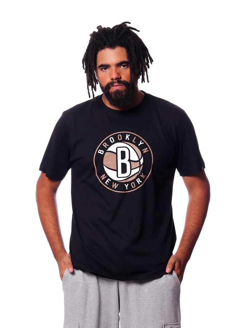 Camiseta-new-era-brooklyn-nets-core-nba-Preto