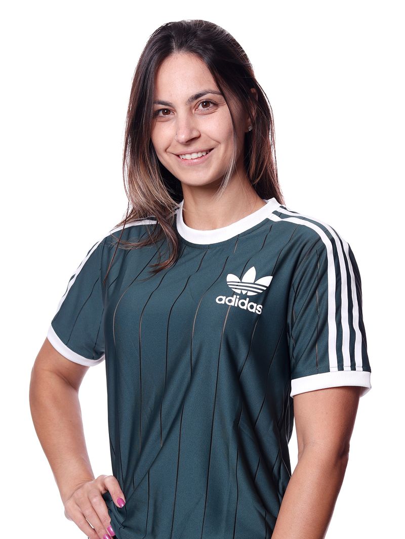 Camiseta Adidas Listrada Adicolor Tres Listras Verde PP