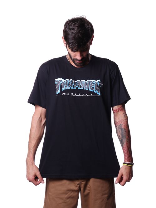 Camiseta Thrasher Black Ice Logo