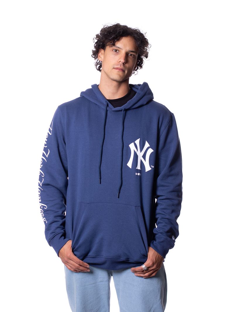 Moletom-Canguru-New-Era-New-York-Yankees-Core-MLB-Marinho