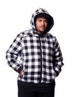 Jaqueta-Plus-Size-Bali-Hai-Dupla-Face-Flanelada-Preto-branco-