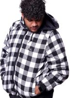 Jaqueta-Plus-Size-Bali-Hai-Dupla-Face-Flanelada-Preto-branco-