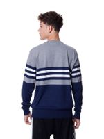 Sueter-Bali-Hai-Tricot-Listrado-Cinza-azul-branco
