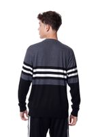 Sueter-Bali-Hai-Tricot-Listrado-Cinza-preto-branco