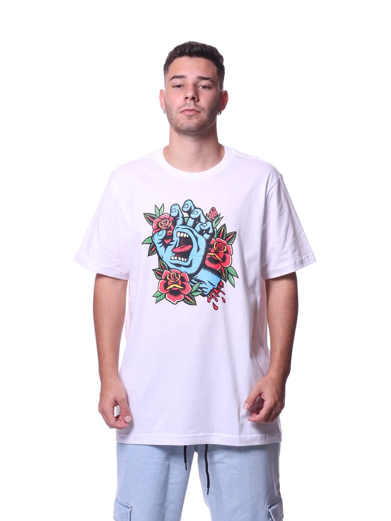 Camiseta-Santa-Cruz-Screaming-Flash-Front-Branco