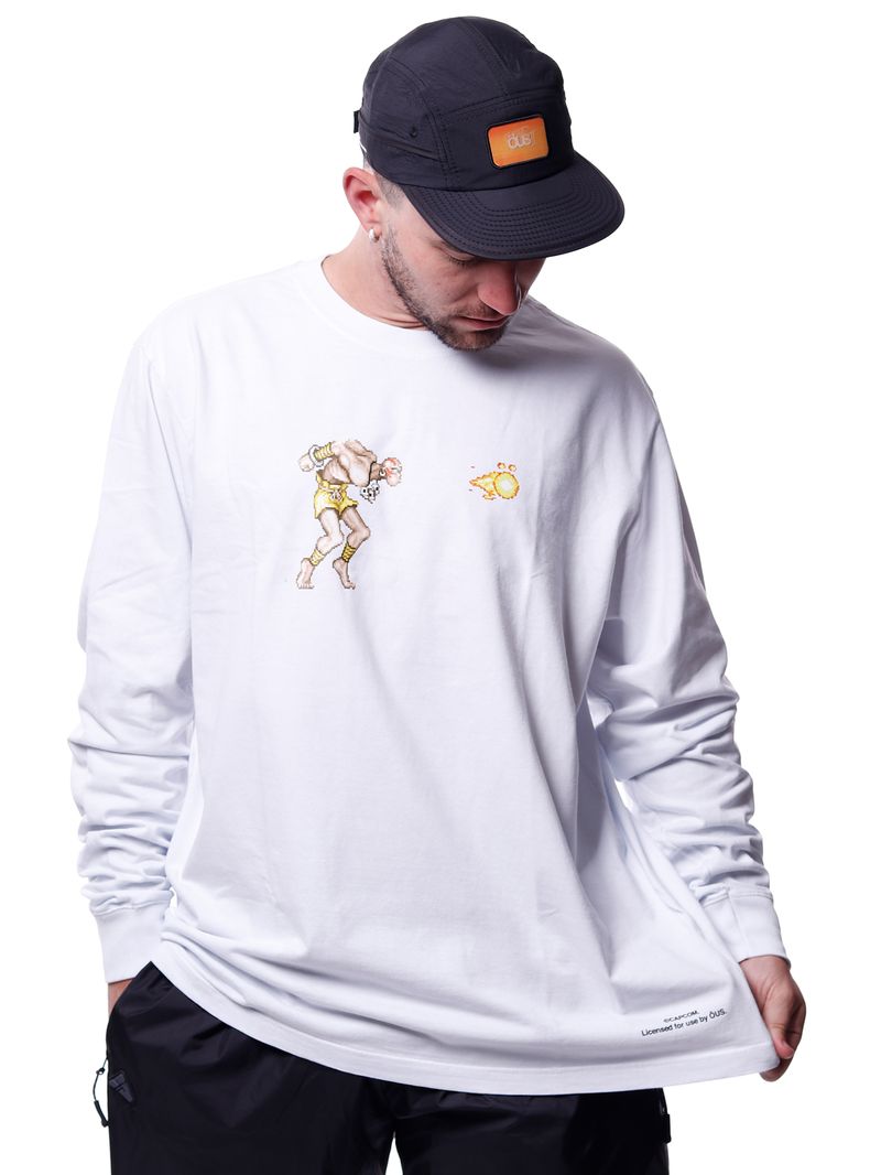Camiseta-Ous-Street-Fighter-Long-Sleeve-Dhalsim-Branco