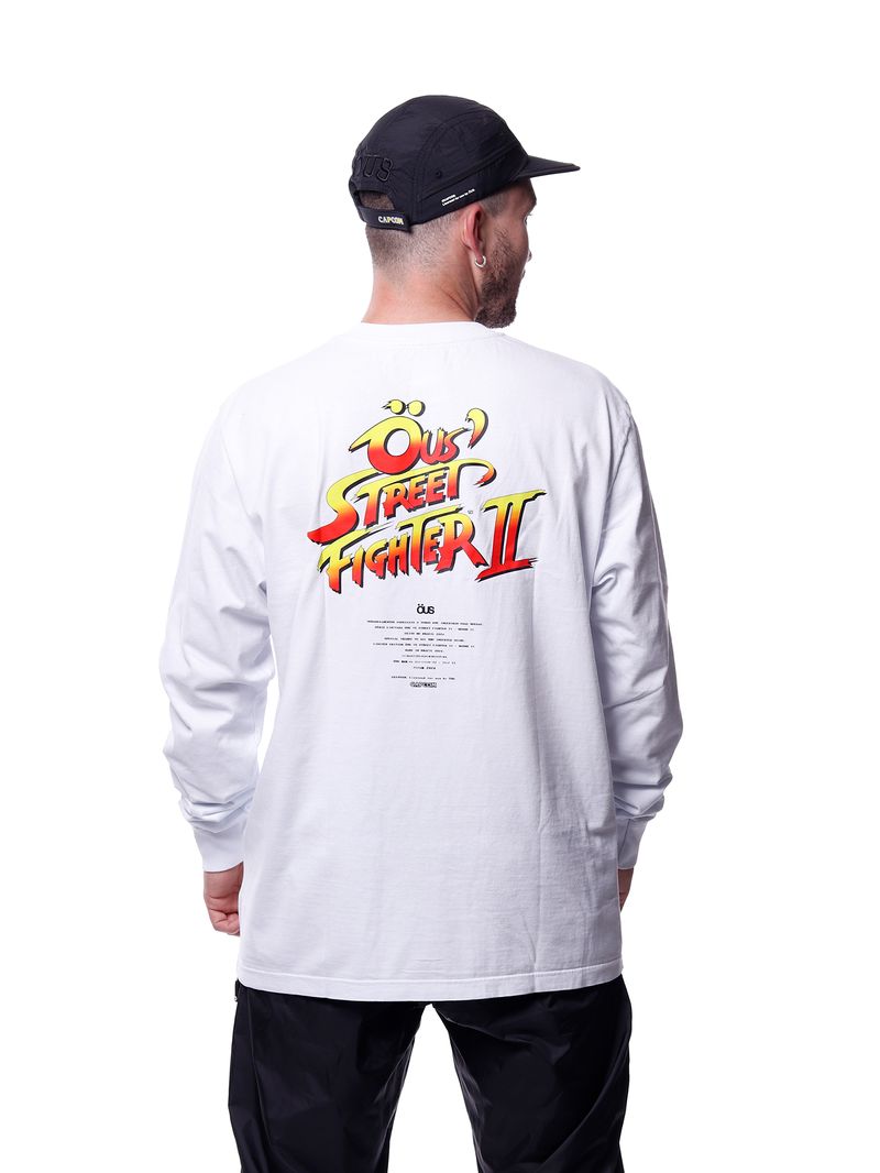 Camiseta-Ous-Street-Fighter-Long-Sleeve-Dhalsim-Branco