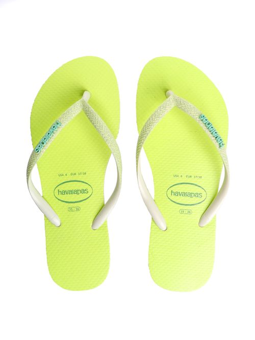 Chinelo Havaianas Slim Glitter Neon Fc