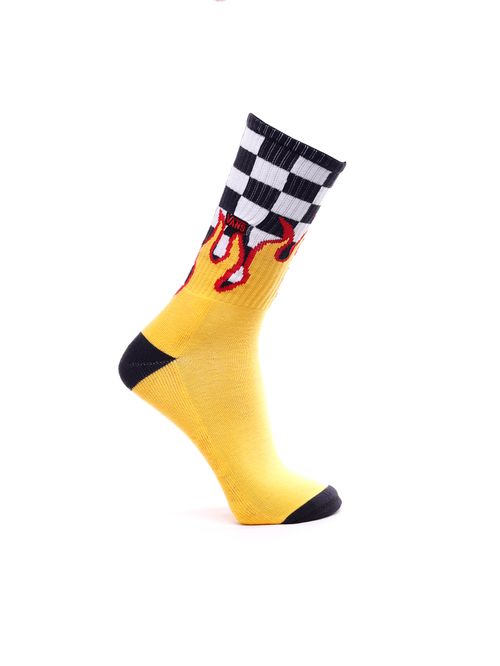 Meia Vans Flame Checkerboard Crew