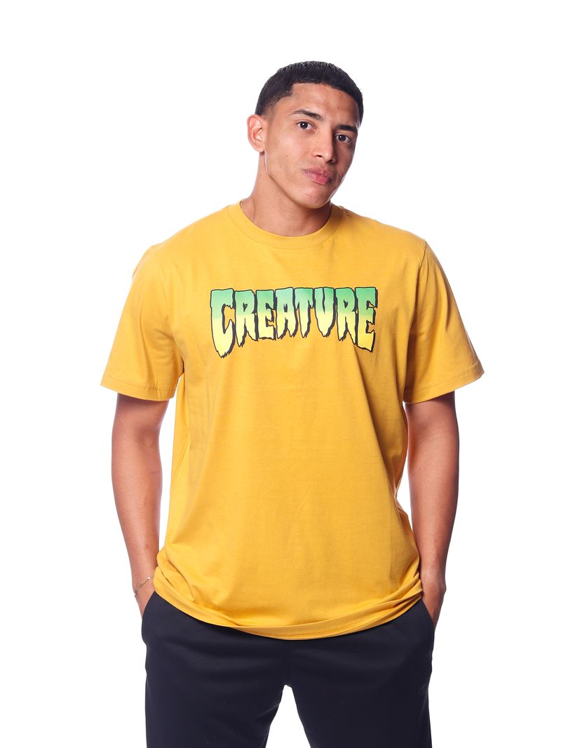 Camiseta-Creature-Logo-Mostarda