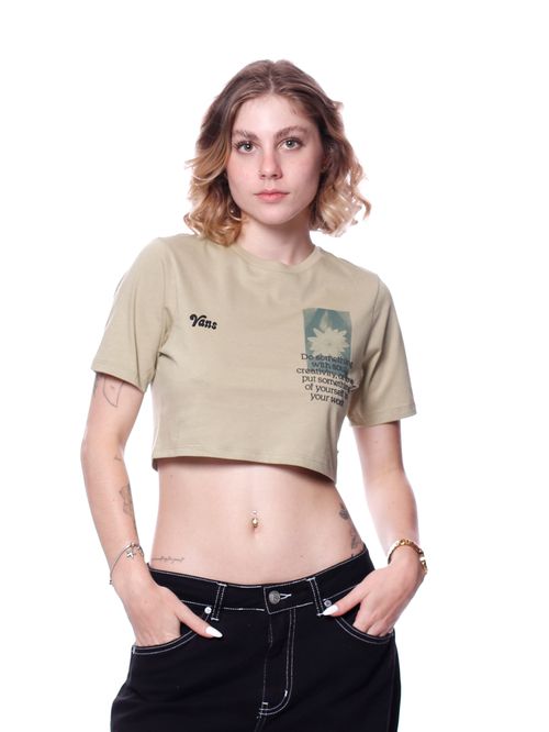 Camiseta Cropped Vans Night Bloom Crew II SS