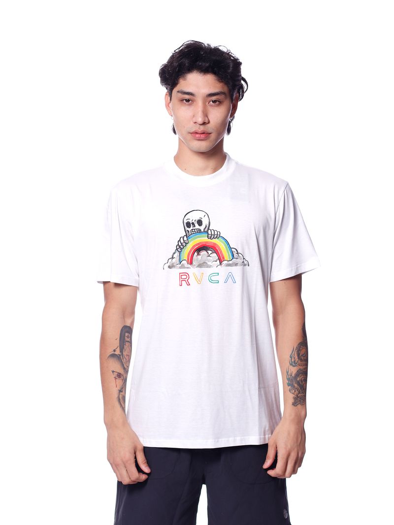 -Camiseta-Rvca-Rainbow-Skull-Branco