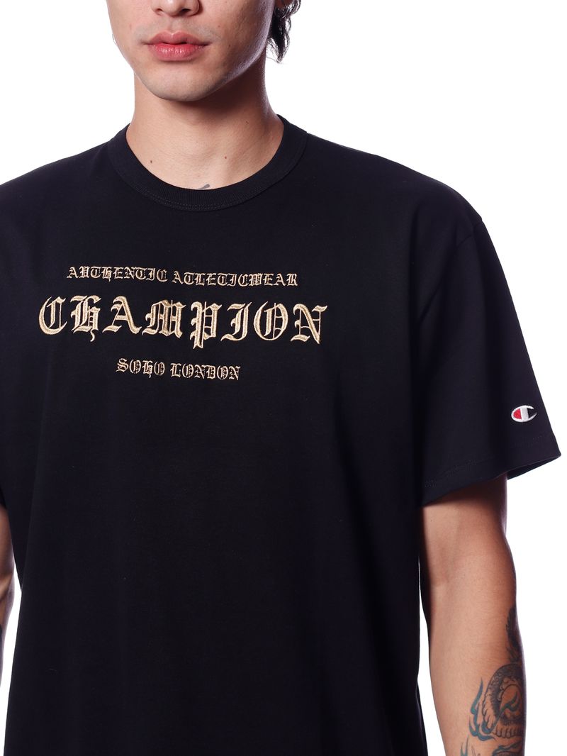 Camiseta-Champion-London-Athletic-Black-golden