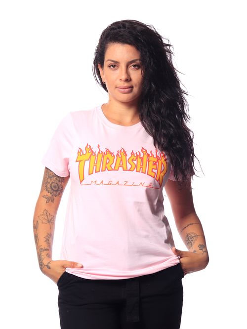 Camiseta Thrasher Flame Logo Girl