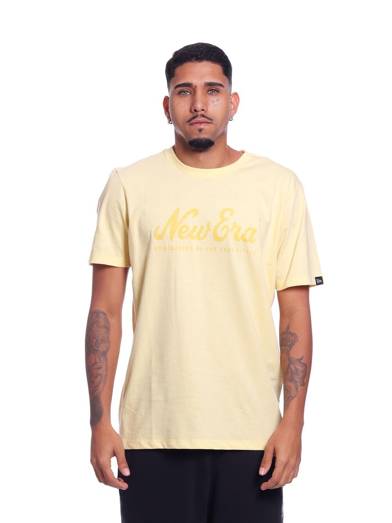 Camiseta-New-Era-Regular-Branded-Color-in-Color-Amarelo