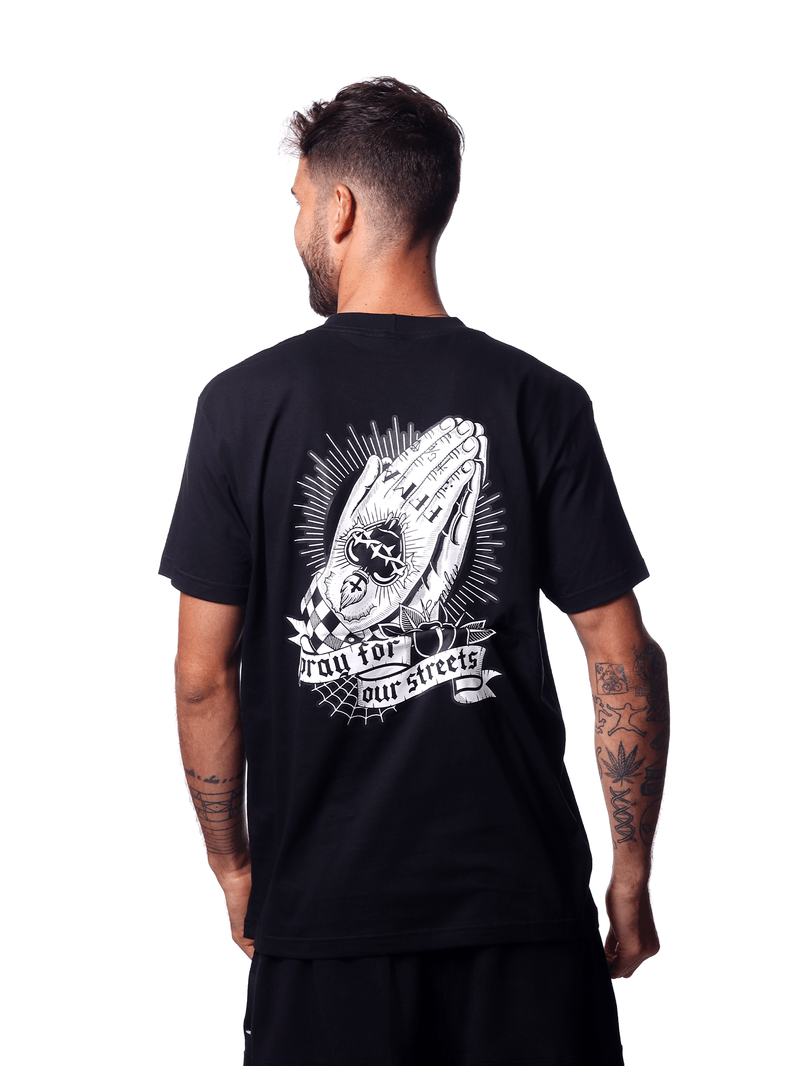 Camiseta-Bali-Hai-Pray-For-Our-Streets-Preto