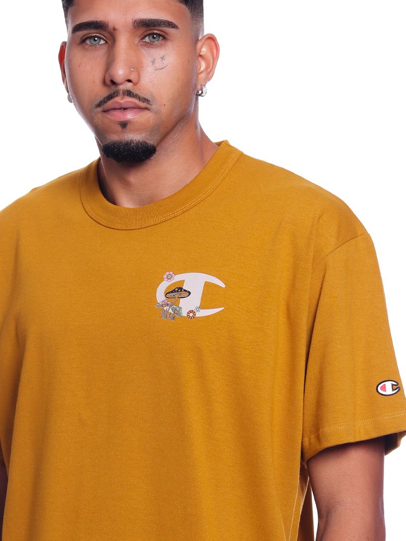 Camiseta-Champion-Botanical-Flash-golden