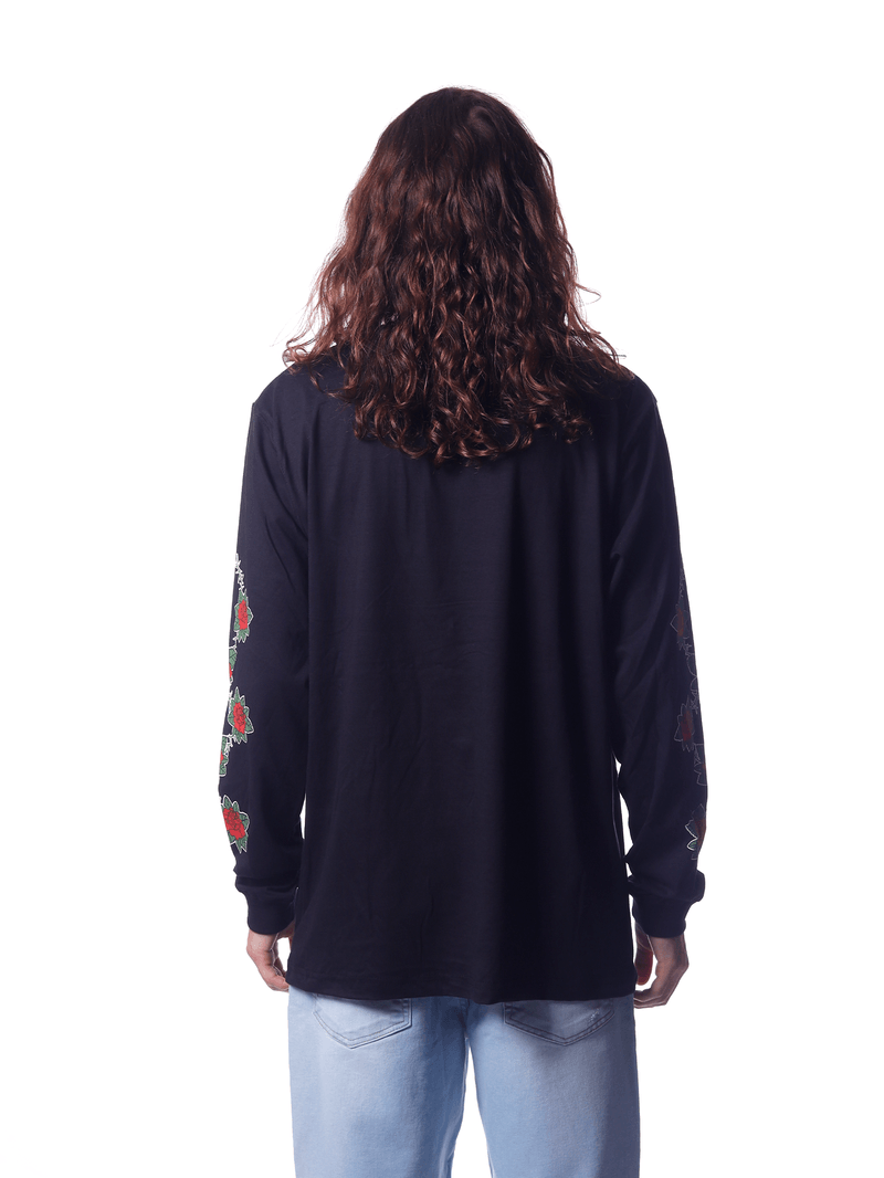 Camiseta-Manga-Longa-Bali-Hai-Rosa-de-Espinhos-Preto