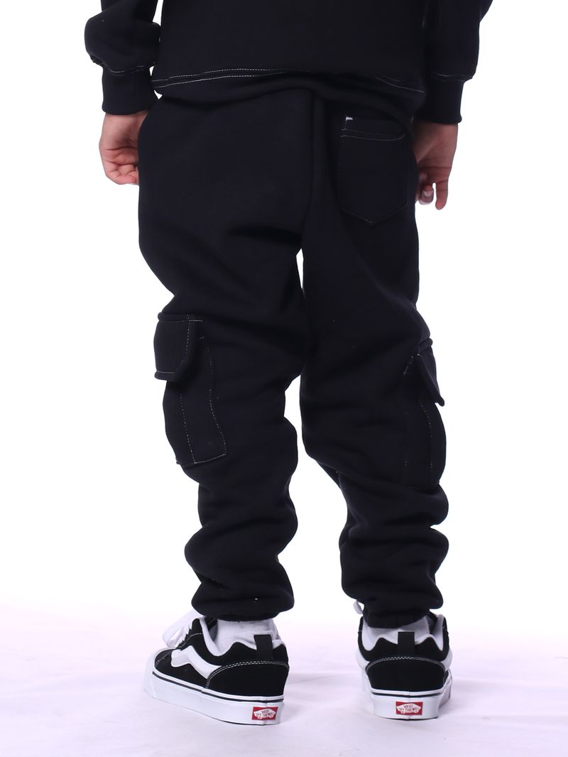 Calca-Infantil-Bali-Hai-Jogging-Cargo-Costura-Invertida-Preto