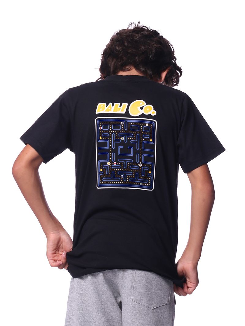 Camiseta-Infantil-Bali-Hai-Pacman-Preto
