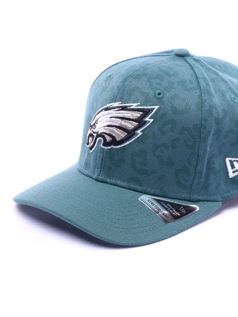 Bone-New-Era-9FIFTY-Stretch-Snap-Onca-Pintada-Philadelphia-Eagles-2024-Sao-Paulo-Game-Verde