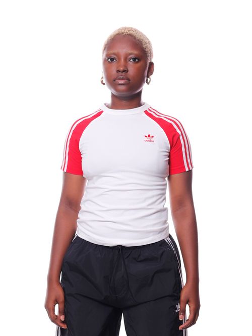 Camiseta Adidas Slim Raglan Adicolor Três Listras