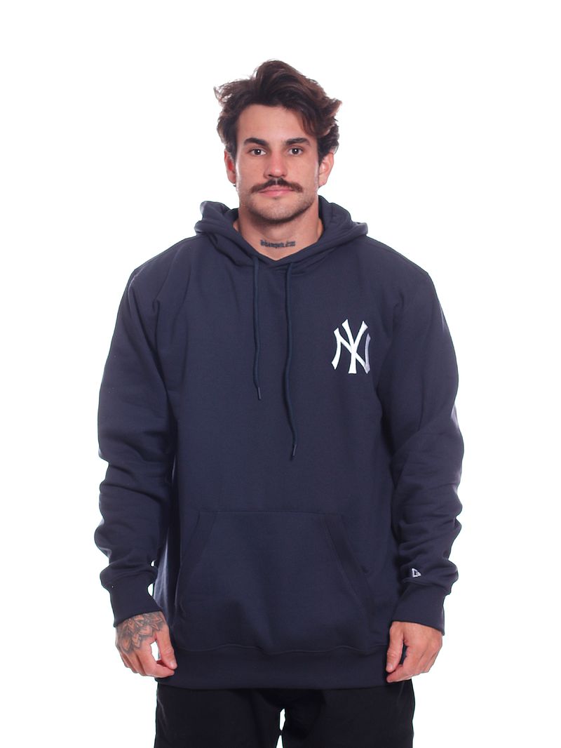 Moletom-Plus-Size-New-Era-MLB-New-York-Yankees-Core-Marinho
