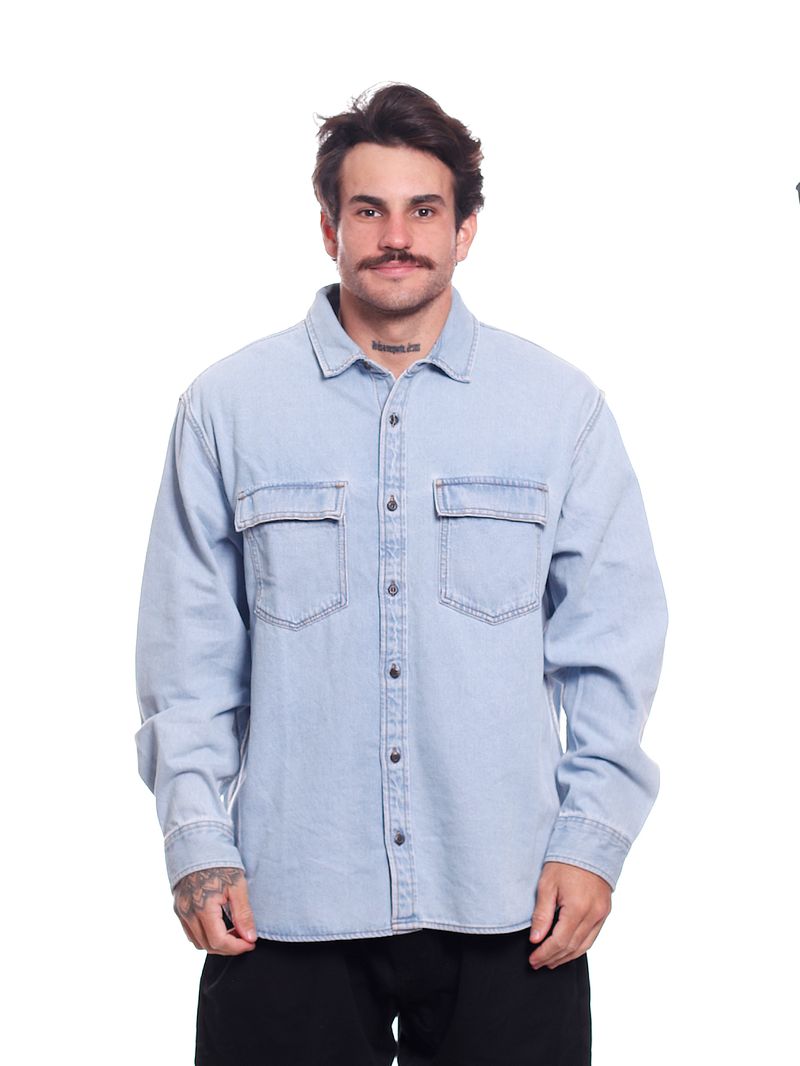 Camisa-Vans-LS-Faded-Denim-Azul