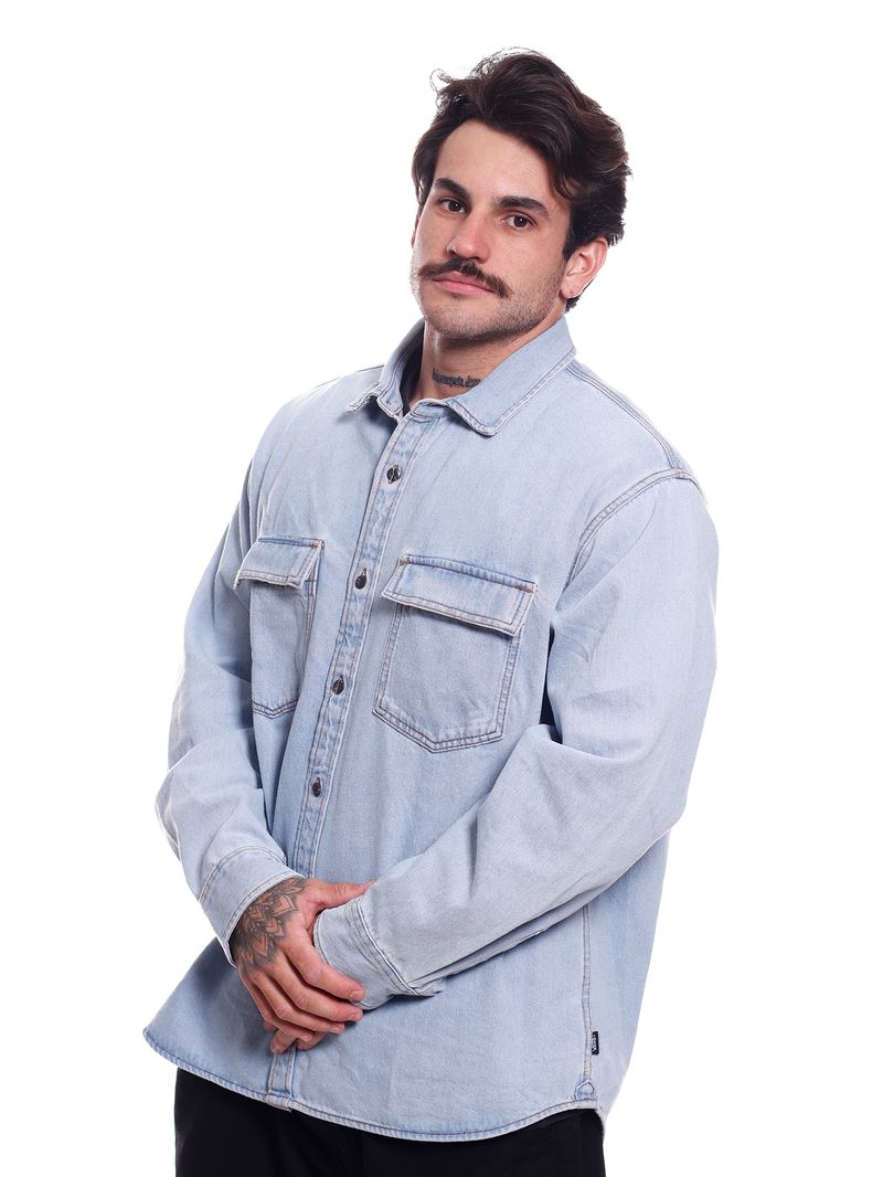Camisa-Vans-LS-Faded-Denim-Azul
