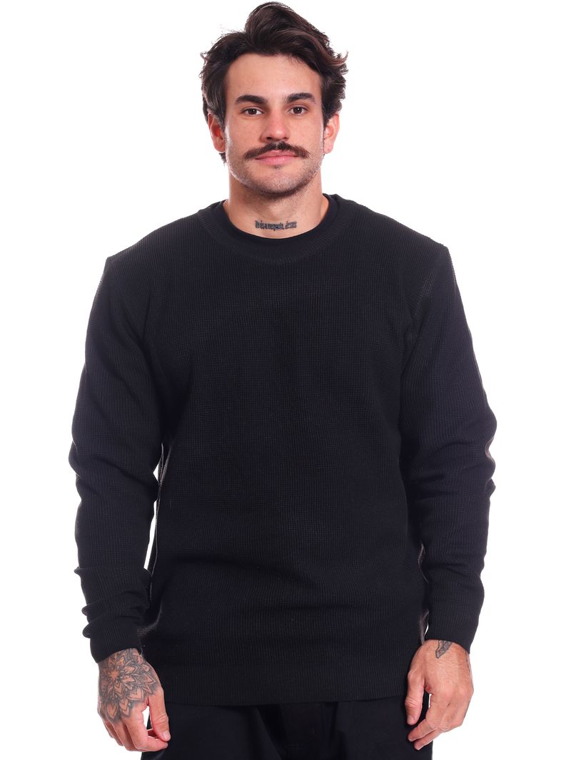 Sueter-Plus-Size-Bali-Hai-Basic-Tricot-Preto