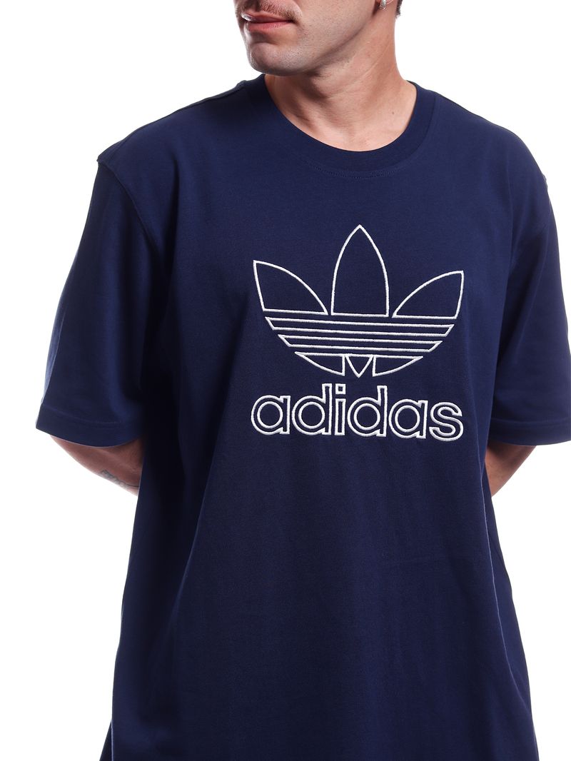 Camiseta-Adidas-Adicolor-Outline-Trefoil-Blue