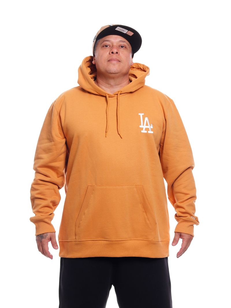 Moletom-Plus-Size-New-Era-Fechado-MLB-Los-Angeles-Dodgers-Core-Kaki