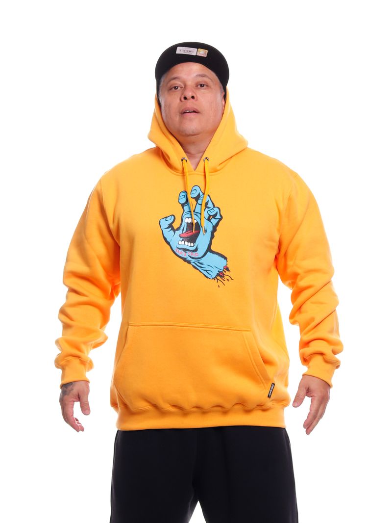 Moletom-Plus-Size-Santa-Cruz-Screaming-Hand-Amarelo-ouro