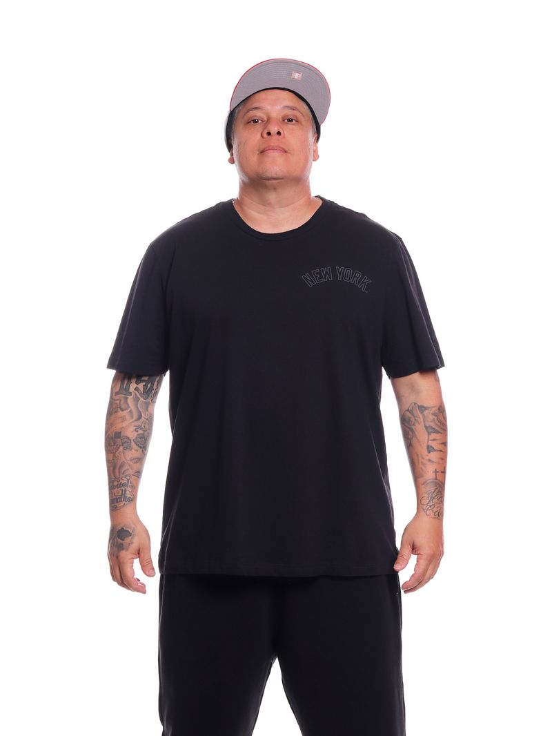 Camiseta-Plus-Size-New-Era-MLB-New-York-Yankees-Preto